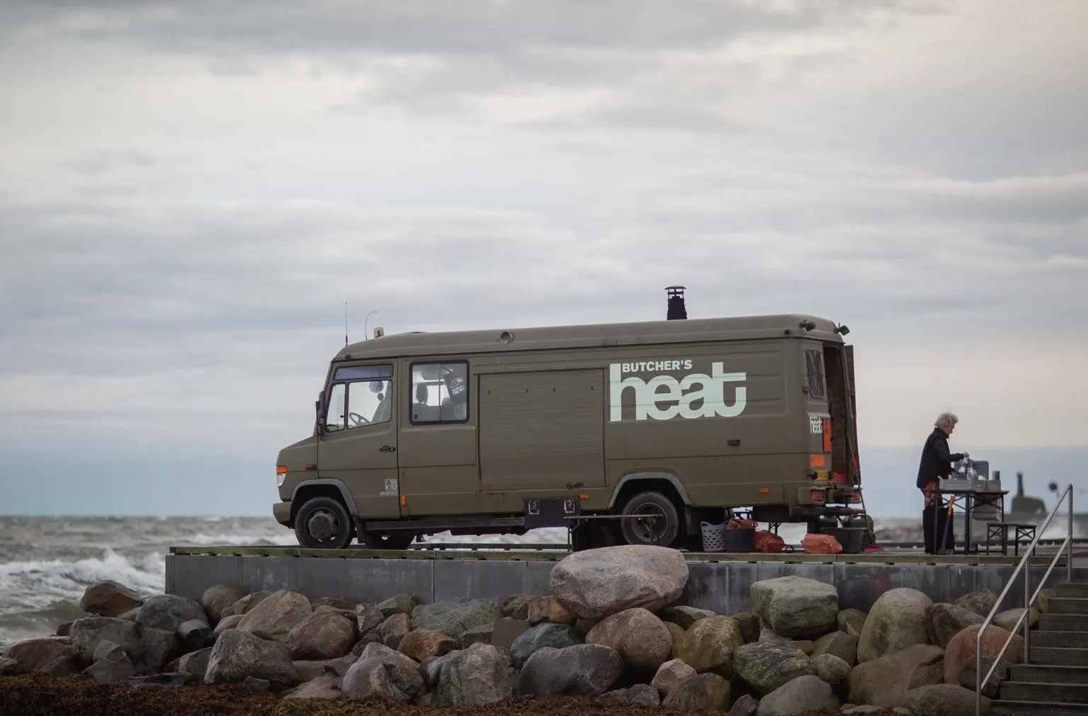 Butchers Heats saunavogn ved vandet